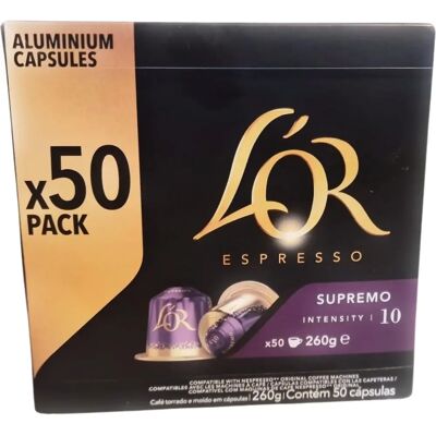 L'OR Espresso Supremo - Capsules de café - 50 pcs - Publicité L'OR Espresso Supremo - Capsules de café - 50 pcs - Publicité
