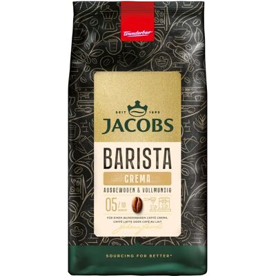 Jacobs Barista Editions Crema - Torréfaction légère - Grains de café - Publicité Jacobs Barista Editions Crema - Torréfaction légère - Grains de café - Publicité