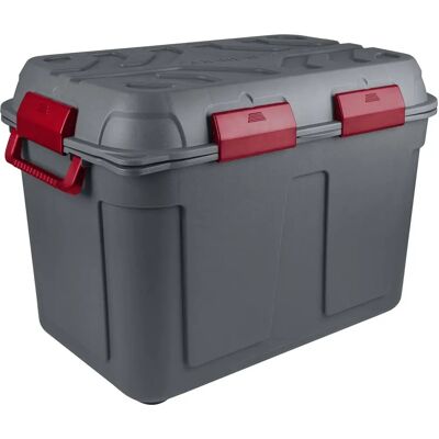 Sunware Q-line Opbergdoos - 160L Waterdicht Antraciet Rood - Binnen/Buiten Sunware Q-line Opbergdoos - 160L Waterdicht Antraciet Rood - Binnen/Buiten