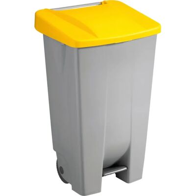 Sunware 120L Abfallcontainer Grau Gelb - Abfallbehälter Sunware 120L Abfallcontainer Grau Gelb - Abfallbehälter