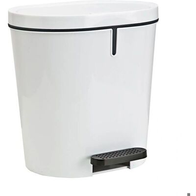 Zamora Wit Pedalemmer 8L - Vuilnisbak Zamora Wit Pedalemmer 8L - Vuilnisbak
