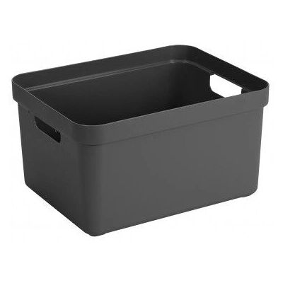 Sunware 09800636 Opbergdoos - Rechthoekig Plastic Antraciet Sunware 09800636 Opbergdoos - Rechthoekig Plastic Antraciet