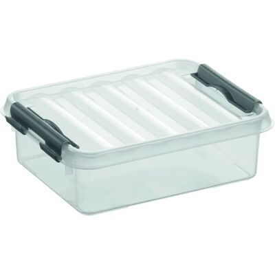 Sunware Aufbewahrungsbox mit Deckel - 1L, Transparent, Q-line Sunware Aufbewahrungsbox mit Deckel - 1L, Transparent, Q-line