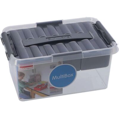 Sunware Q-Line Aufbewahrungsbox 6L Transparent/Grau - Aufbewahrungsbox Sunware Q-Line Aufbewahrungsbox 6L Transparent/Grau - Aufbewahrungsbox