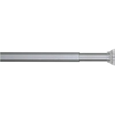 vidaXL Sealskin Telescopic Shower Curtain Rod - 155-255 cm, Silver, Durable vidaXL Sealskin Telescopic Shower Curtain Rod - 155-255 cm, Silver, Durable