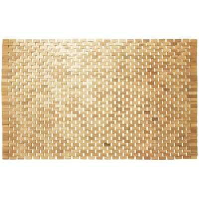 VidaXL Tapis de bain Sealskin Woodblock 52x90 cm Naturel - Tapis de bain VidaXL Tapis de bain Sealskin Woodblock 52x90 cm Naturel - Tapis de bain