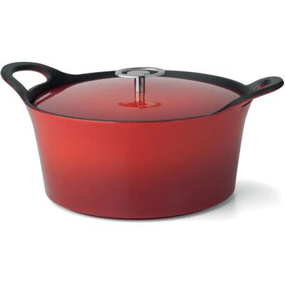 Cuisinox Cocotte en fonte émaillée rouge - 20cm - Publicité Cuisinox Cocotte en fonte émaillée rouge - 20cm - Publicité