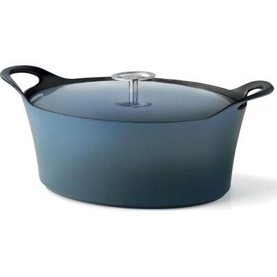 Cuisinox Cocotte en Fonte Émaillée Bleu Denim - 28cm - Toutes Sources - Publicité Cuisinox Cocotte en Fonte Émaillée Bleu Denim - 28cm - Toutes Sources - Publicité