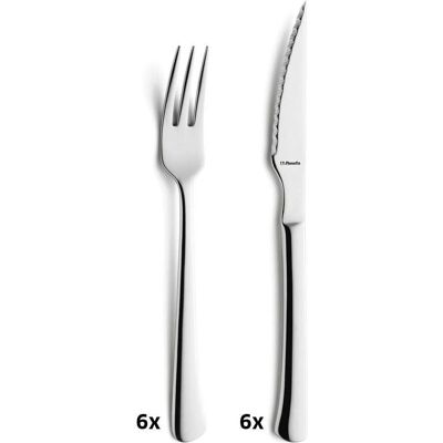 Amefa Chuletero 7038 - 12-delt steakbestikk i vindusboks Amefa Chuletero 7038 - 12-delt steakbestikk i vindusboks