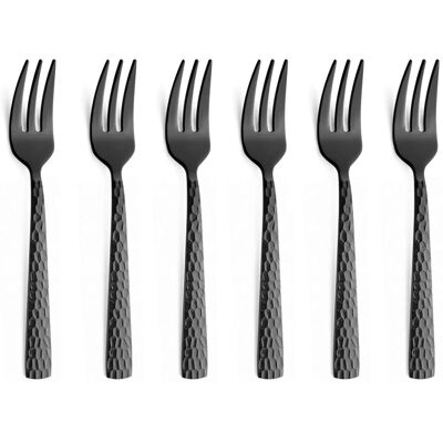 Amefa Felicity 3319 - 6 stk dessertgafler i rustfritt stål svart Amefa Felicity 3319 - 6 stk dessertgafler i rustfritt stål svart