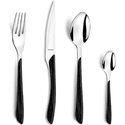 Amefa Eclat Nature Svart 16-delt Bestikksett - Moderne Design Amefa Eclat Nature Svart 16-delt Bestikksett - Moderne Design