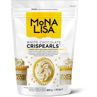 Perles de chocolat blanc Mona Lisa - 800g - Publicité Perles de chocolat blanc Mona Lisa - 800g - Publicité