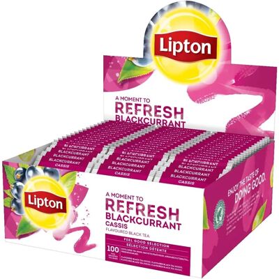 Thé noir Lipton aux fruits rouges - Thé - Publicité Thé noir Lipton aux fruits rouges - Thé - Publicité