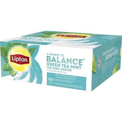 Thé vert à la menthe Lipton - Balance 100 sachets - Publicité Thé vert à la menthe Lipton - Balance 100 sachets - Publicité