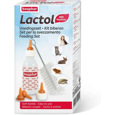 Ensemble d'alimentation Beaphar Lactol - Biberon, tétines, brosse - Chat, Suppléments - Publicité Ensemble d'alimentation Beaphar Lactol - Biberon, tétines, brosse - Chat, Suppléments - Publicité