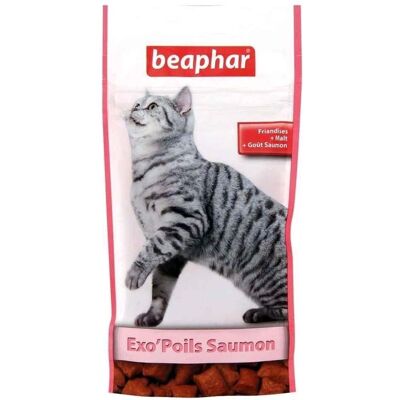 Friandises Exo'poils au Saumon avec Malt - 35g - Publicité Friandises Exo'poils au Saumon avec Malt - 35g - Publicité