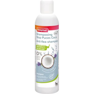 Shampooing à l'huile de coco Beaphar contre puces, tiques et moustiques - Publicité Shampooing à l'huile de coco Beaphar contre puces, tiques et moustiques - Publicité