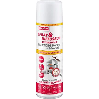Beaphar Spray et Diffuseur Insecticide - 500ml - Publicité Beaphar Spray et Diffuseur Insecticide - 500ml - Publicité