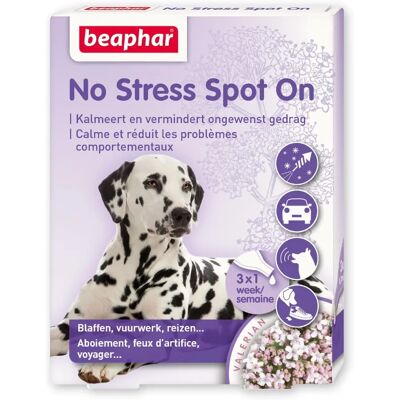 Beaphar Beaphar No Stress Spot On Chien - 3 Pipettes - Publicité Beaphar Beaphar No Stress Spot On Chien - 3 Pipettes - Publicité