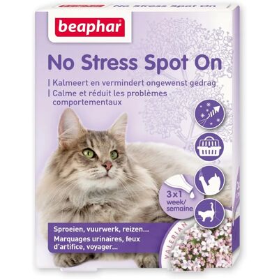 Beaphar No Stress Chat Spot On 3 Pipettes - Soulagement du Stress - Publicité Beaphar No Stress Chat Spot On 3 Pipettes - Soulagement du Stress - Publicité