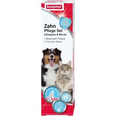 Beaphar Hunde- & Katzenzahnpflege-Set - Enzym-Zahnpasta & Bürste Beaphar Hunde- & Katzenzahnpflege-Set - Enzym-Zahnpasta & Bürste