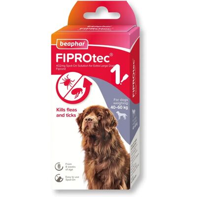 Beaphar Beaphar FIPROtec XL Dog Spot-On - 402mg - 1 Pipette Beaphar Beaphar FIPROtec XL Dog Spot-On - 402mg - 1 Pipette