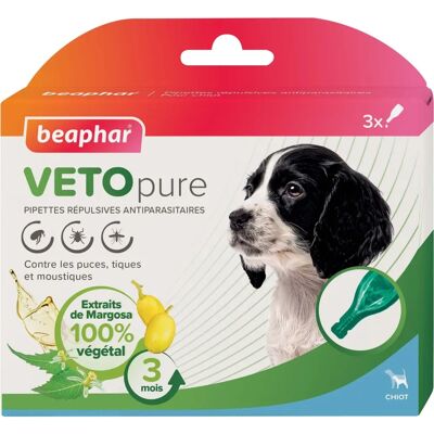 Beaphar Vetopure Pipette Chiot - Prévention Parasites - France - Publicité Beaphar Vetopure Pipette Chiot - Prévention Parasites - France - Publicité