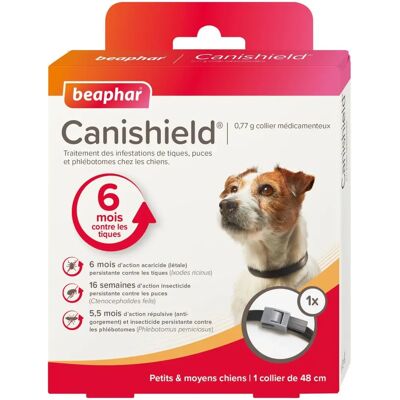 Collier Beaphar Canishield pour Chiens - 48cm - Protection contre Tiques, Puces et Phlébotomes - Publicité Collier Beaphar Canishield pour Chiens - 48cm - Protection contre Tiques, Puces et Phlébotomes - Publicité