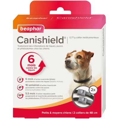 Collier Beaphar Canishield pour Petits et Moyens Chiens - Flea Ticks Moustiques - Publicité Collier Beaphar Canishield pour Petits et Moyens Chiens - Flea Ticks Moustiques - Publicité