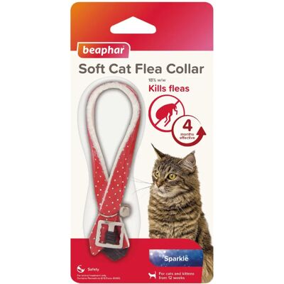 Beaphar Sparkle Cat Flea Collar - Reflective, Velvet and Sparkle Beaphar Sparkle Cat Flea Collar - Reflective, Velvet and Sparkle