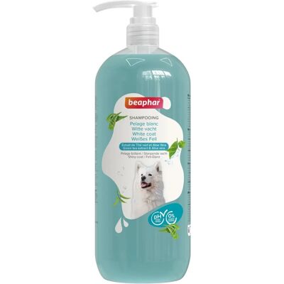 Beaphar Shampooing Pelage Blanc Chien - 1L - Publicité Beaphar Shampooing Pelage Blanc Chien - 1L - Publicité