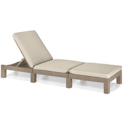 Tumbona Daytona de Keter - Respaldo ajustable, Resistente a la intemperie, Marrón Tumbona Daytona de Keter - Respaldo ajustable, Resistente a la intemperie, Marrón