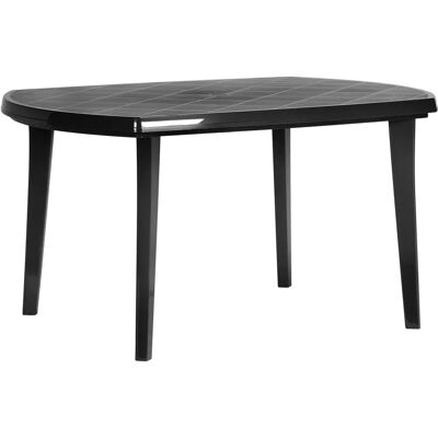 Table de jardin Jardin Elise 137x90cm - Mobilier extérieur en plastique ovale - Publicité Table de jardin Jardin Elise 137x90cm - Mobilier extérieur en plastique ovale - Publicité