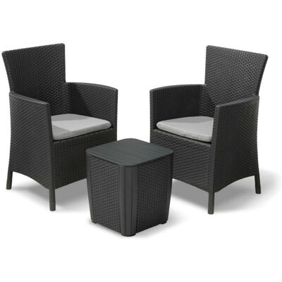 Ensemble de Mobilier d'Extérieur Allibert Iowa - Résistant aux Intempéries, Coussins, Facile à Assembler - Publicité Ensemble de Mobilier d'Extérieur Allibert Iowa - Résistant aux Intempéries, Coussins, Facile à Assembler - Publicité