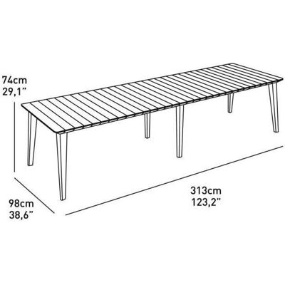 Table de jardin Allibert par KETER - Rectangulaire - Blanc - 8 à 10 personnes - Publicité Table de jardin Allibert par KETER - Rectangulaire - Blanc - 8 à 10 personnes - Publicité