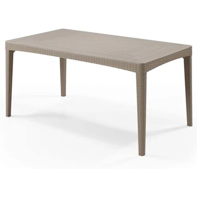 Table de Jardin ALLIBERT Girona Effet Bois Résine - Table de Jardin - Publicité Table de Jardin ALLIBERT Girona Effet Bois Résine - Table de Jardin - Publicité