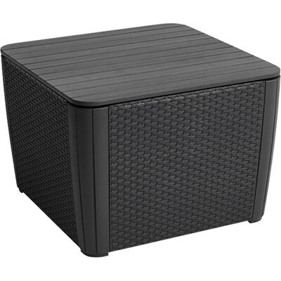Keter Luzon Plus Płaski Wicker Grafit 57x57x43 cm Keter Luzon Plus Płaski Wicker Grafit 57x57x43 cm