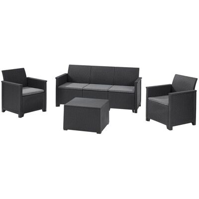 Set da Giardino Emma Lounge Keter - Antracite Set da Giardino Emma Lounge Keter - Antracite