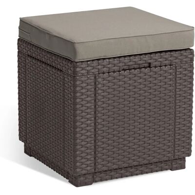 Keter Allibert by Cube - Storage Stool - Rattan effect Keter Allibert by Cube - Storage Stool - Rattan effect