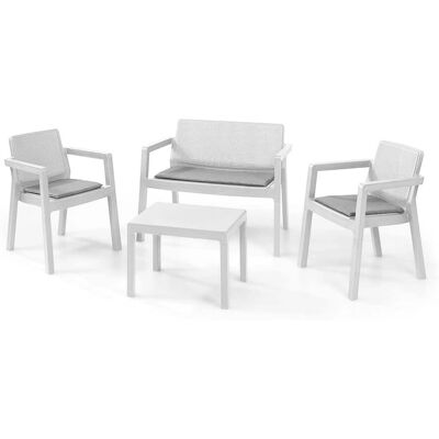 Conjunto de salón exterior Emily Lounge blanco Keter - Conjunto de jardín Conjunto de salón exterior Emily Lounge blanco Keter - Conjunto de jardín