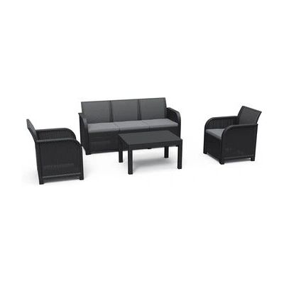 Ensemble de mobilier d'extérieur Keter 249587 - Graphite, Gris - Ensemble de jardin - Publicité Ensemble de mobilier d'extérieur Keter 249587 - Graphite, Gris - Ensemble de jardin - Publicité