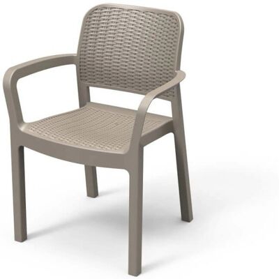 Keter - Sedia da giardino in resina cappuccino - Impilabile resistente ai raggi UV Keter - Sedia da giardino in resina cappuccino - Impilabile resistente ai raggi UV