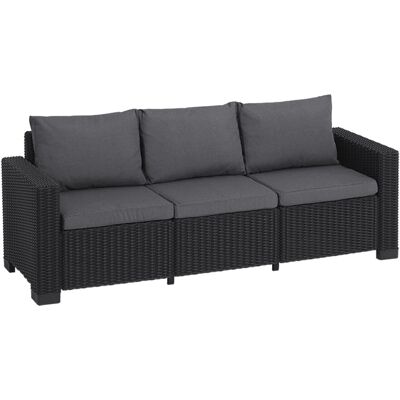 Keter 252844 Terrassensofa - Wetterfest, 3-Sitzer, Kissen Keter 252844 Terrassensofa - Wetterfest, 3-Sitzer, Kissen