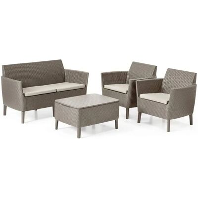 Keter Salemo 4er Gartenset - Wetterfeste Resin Keter Salemo 4er Gartenset - Wetterfeste Resin