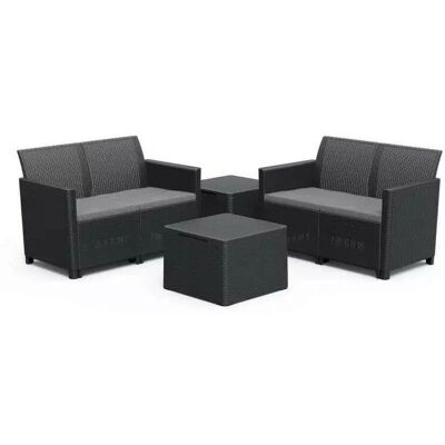 KETER Claire Lounge Set - Gartensofa und Tisch KETER Claire Lounge Set - Gartensofa und Tisch