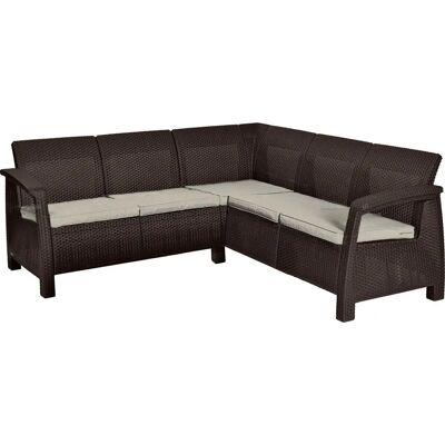 ALLIBERT - CORFU RELAX - marron/beige - Garden sofa - Publicité ALLIBERT - CORFU RELAX - marron/beige - Garden sofa - Publicité