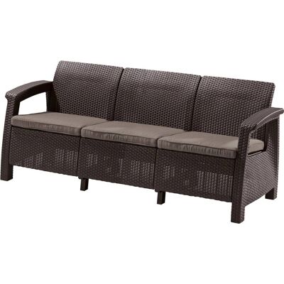 ALLIBERT - CORFU LOVE SEAT MAX - 182x70x79 cm - Garden sofa - Publicité ALLIBERT - CORFU LOVE SEAT MAX - 182x70x79 cm - Garden sofa - Publicité