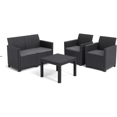 Ensemble de jardin Keter Alice 4 pièces - Mobilier en résine extérieur - Publicité Ensemble de jardin Keter Alice 4 pièces - Mobilier en résine extérieur - Publicité