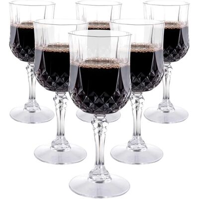 Alpina Plastic Wijnglas Set - 6 stuks 200ml Kristaluitstraling Alpina Plastic Wijnglas Set - 6 stuks 200ml Kristaluitstraling
