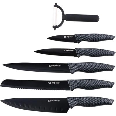 Pricenet Alpina - Edelstahlmesser-Set 6 pcs. - Messer-Set Pricenet Alpina - Edelstahlmesser-Set 6 pcs. - Messer-Set